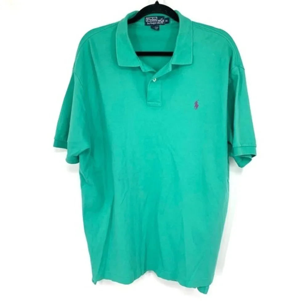 POLO RALPH LAUREN Green Cotton Polo Short Sleeve